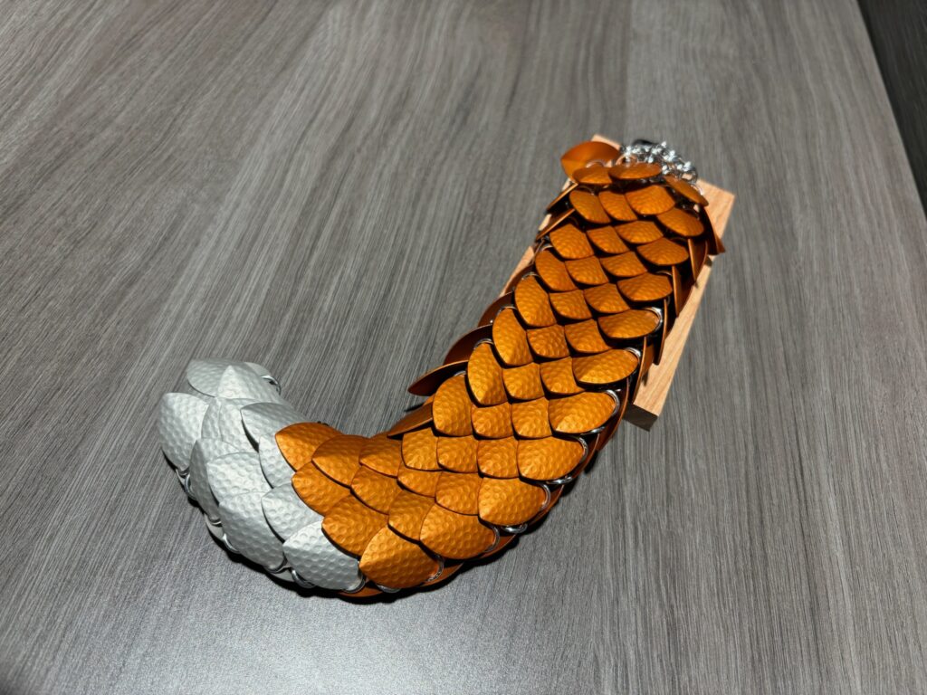 Medium-length Fox tail made out of premium scales