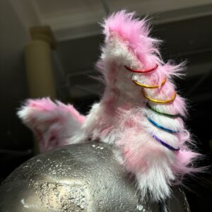 Strawberry Cream Ears with a full set of rainbow piercings