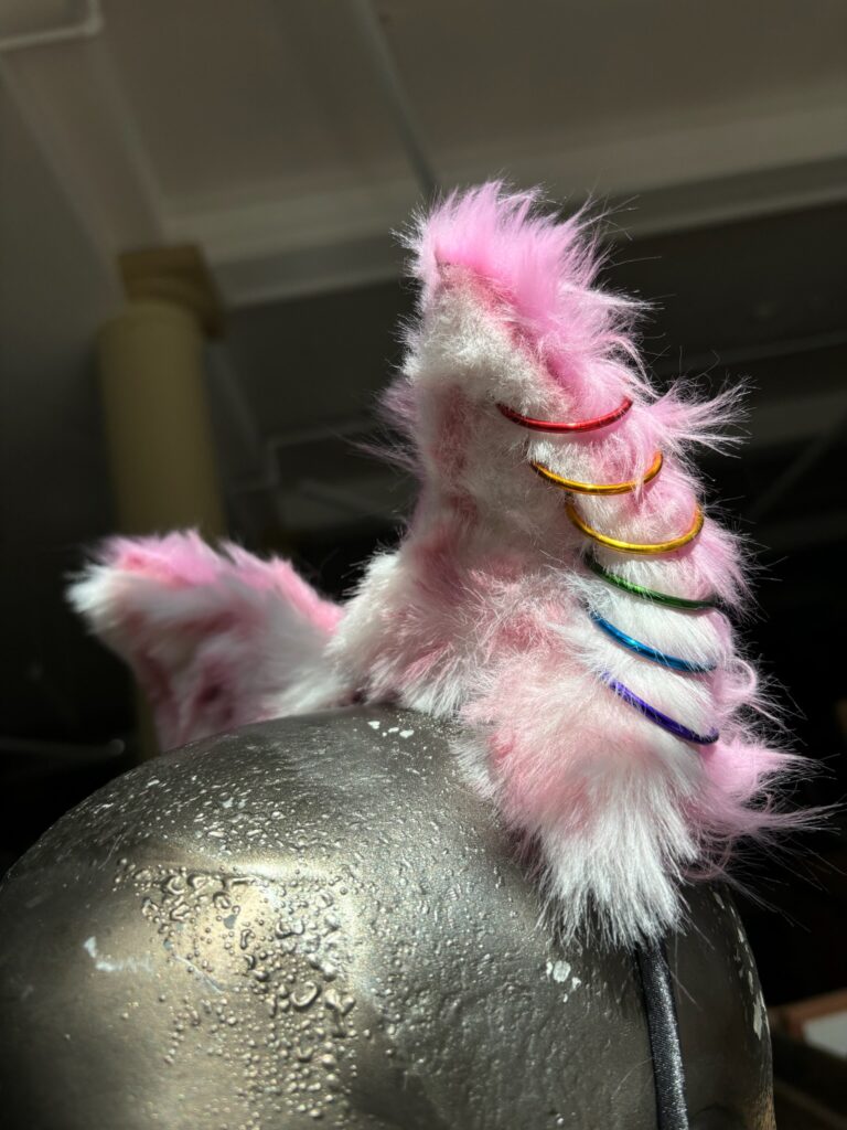 Strawberry Cream Ears with a full set of rainbow piercings